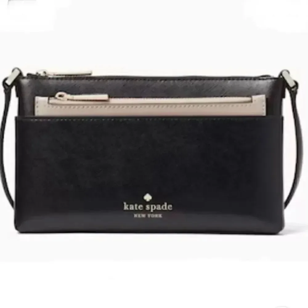 Kate Spade Purse Black Slim Sadie Crossbody Set Bag Wallet